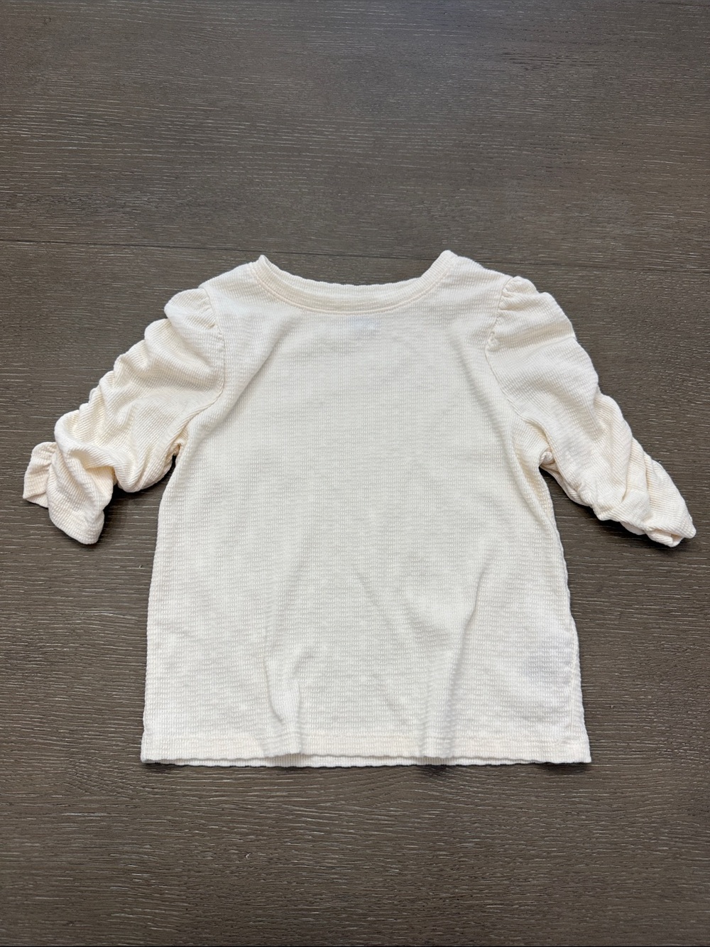 Old Navy Cream Ribbed Knit Top with Subtle Texture
